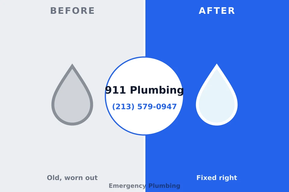 Before and after: plumbing repair Oak Ridge North, TX